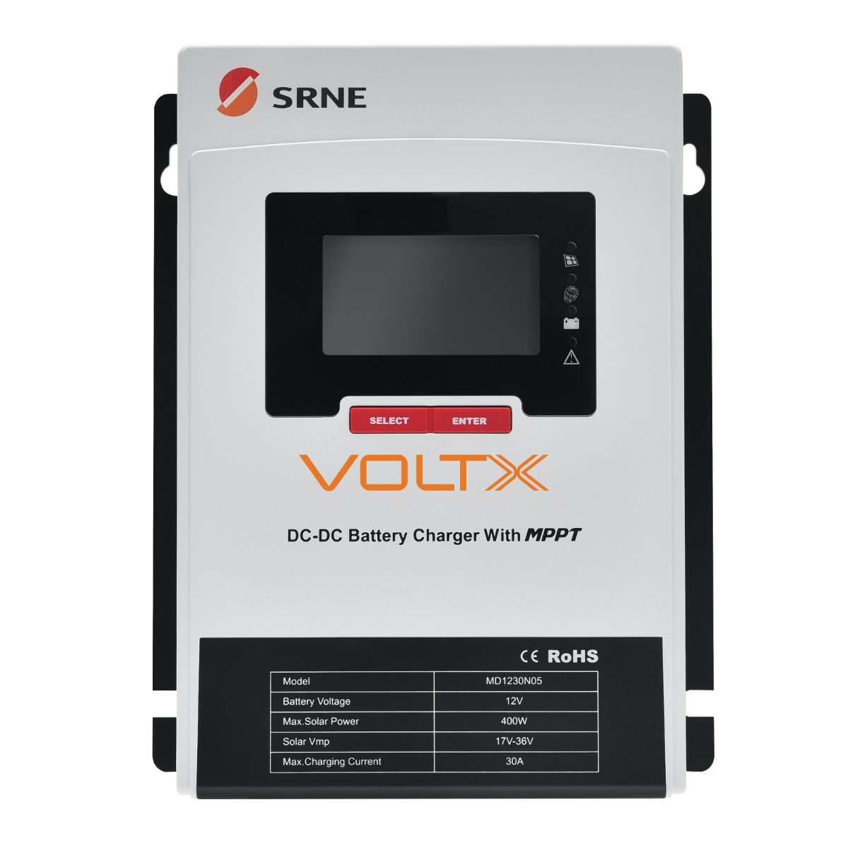 VoltX SRNE 12V 30A MPPT DC-to-DC Lithium Battery Charger