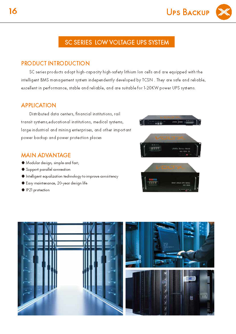 SC Series Low Voltage UPS System